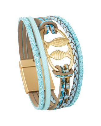 Saachi Saachi Fish Charm Leather Bracelet