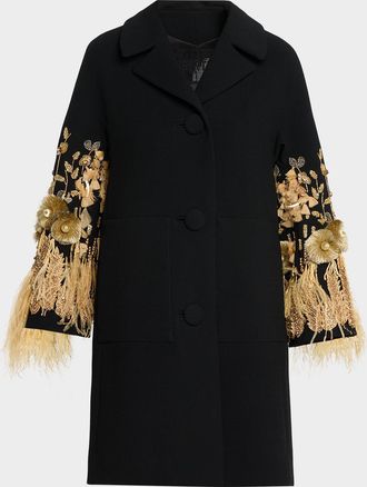 Libertine - Libertine Gilded Stardust Embroidered Single-Breasted Top Coat