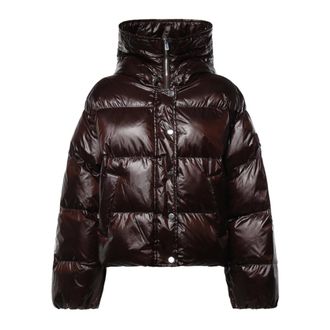 Pinko Pinko, Dames, Jassen, Bruin, Maat: XS Leer