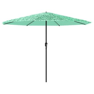 Berkfield Home Garden Parasol with Steel Pole Green 324x324x247 cm | Size: 324 x 324 x 247 cm
