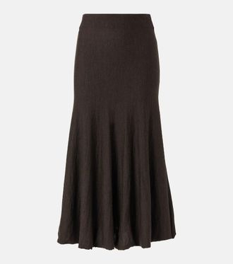 Khaite Mayu wool midi skirt