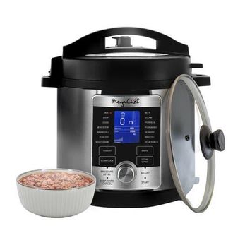 MegaChef 6 Quart Stainless Steel Electric Digital Pressure Cooker with Lid in Grey at Nordstrom