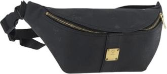 MCM Pre-owned Belt Bags, female, Black, Size: ONE SIZE Pre-owned Waist Bag
