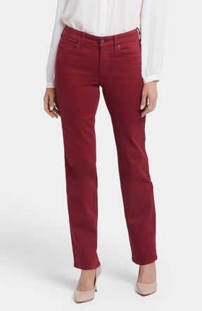 NYDJ Marilyn Straight Leg Jeans in Wild Currant at Nordstrom, Size 12P