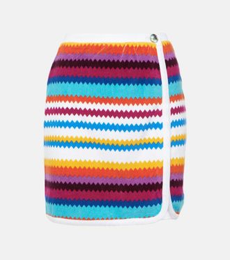 Missoni Striped knitted cotton-blend miniskirt