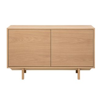 Miliboo Aparador Escandinavo De Madera Clara 2 Puertas L120 Cm Sid