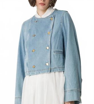 Forte_Forte Double Breasted Denim Jacket In Azure