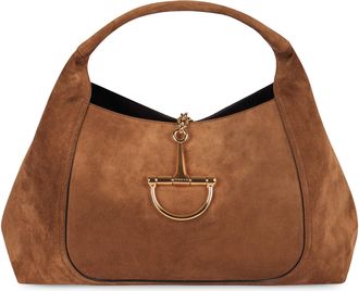 Gucci Womens Shoulder Bag Softbit Maxi Pepper Brown Calf Handbags Hand