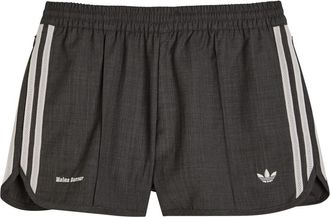 Wales Bonner Adidas X Wales Bonner X Wales Bonner Logo-embroidered Wool-blend Shorts - Dark Grey - S (UK8-10 / S)