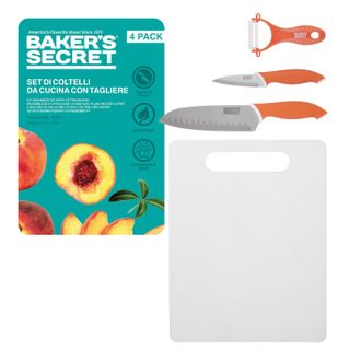Baker's Secret Set tagliere, 2 coltelli e pelapatate Bakers Secret
