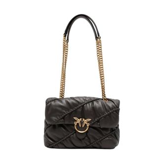 Pinko Love Puff Classic Shoulder Bag - Bags - Mujer - Marr&oacute;n - ONE SIZE