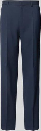 HUGO BOSS Regular Fit Anzughose mit Schurwoll-Anteil Modell Leon in Dunkelblau, Gr&ouml;&szlig;e 110