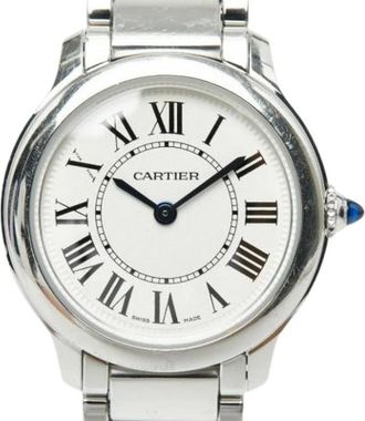 Cartier Pre-owned Vintage Polshorloge - Dames - Vintage Horloges - Wit - ONE Size - Vintage
