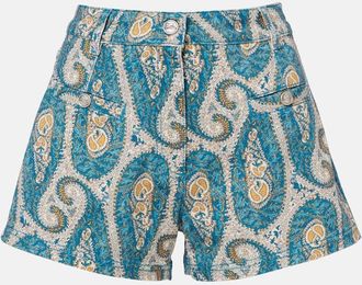 Etro Paisley denim shorts