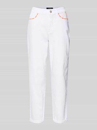 Marc Cain Relaxed Fit Jeans mit Stitchings in Weiss, Gr&ouml;&szlig;e 34