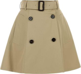 Burberry Beige Twill Skirt