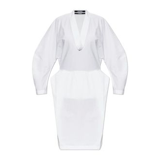 Jacquemus Kleedjes, Dames, Wit, S, Katoen, The Colombe Dress