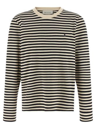 Ami Black Stripes Crew Neck T-Shirt