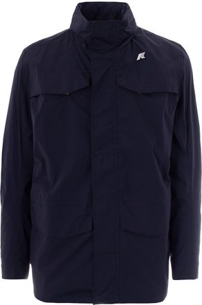 K-Way Manuel Stretch Nylon Jacket In Blue Depth