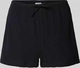 Jake*s Casual Straight Fit Pyjama-Shorts mit Strukturmuster in Black, Gr&ouml;&szlig;e 34