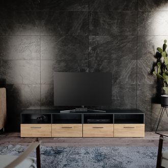 Vicco Mueble Bajo Para Tv Diego, Antracita, 95 X 38 Cm