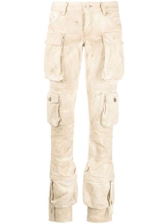 The Attico Beige Slim Cargos Pant
