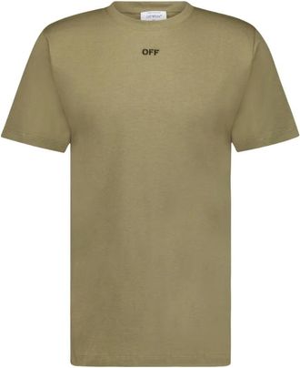 Off-white Zwart Script Beige Slim Fit T-shirt - Heren - T-shirts - Beige - S - Katoen - Tops
