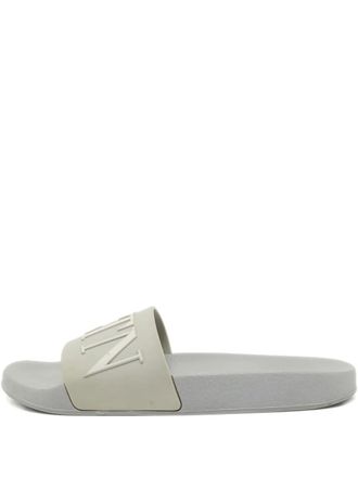Valentino Garavani VLTN slides - women - Rubber/Rubber/Rubber - 40 - Grey