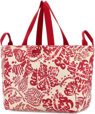 Dsquared2 Womens Over Tote Red Cotton