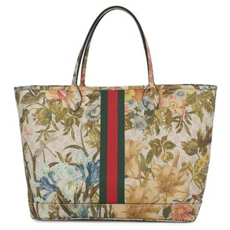 Gucci Flora Multi-Color Gg Supreme Tote Bag (Pre-Owned)