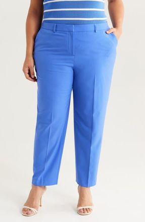 Tahari by ASL Classic Straight Leg Pants in Pacific Blue at Nordstrom, Size 16W