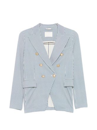 Circolo 1901 Womens Striped Double-Breasted Jacket
