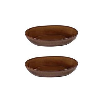 Serax Soup plate OUT OF LINES - Brown - Enamelled sandstone - Designer Uncharted