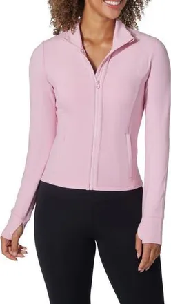 90 Degree by Reflex Interlock Industry Slim Fit Training Jacket in Romance Rose at Nordstrom Rack, Size X-Small