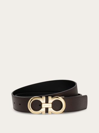 Ferragamo Donna Cintura reversibile e regolabile Gancini Marrone
