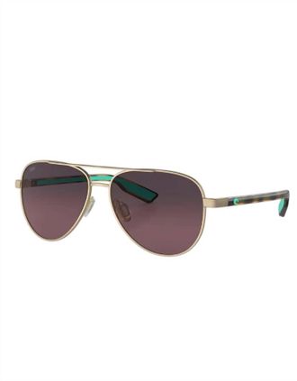 Costa Unisex Peli Brushed 580G Sunglasses In Gold Rose Gradient