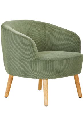 MID.YOU Mid.you Cocktailsessel, Gr&uuml;n, Ecru, Holz, Textil, Kiefer, Kautschukholz, massiv, Sperrholz, 72x71x74 cm, Wohnzimmer, Sessel, Cocktailsessel