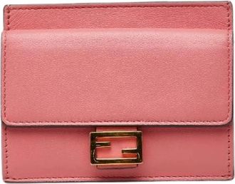 Fendi Pre-owned Baguette Leder Kaarthouder - Dames - Vintage Accessoires - Roze - ONE Size - Leer - Vintage