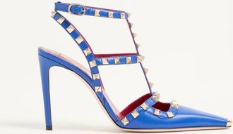 Valentino Garavani D&eacute;collet&eacute; Rockstud In Capretto 100Mm Donna BLUETTE 35.5
