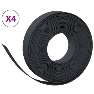 Berkfield Home Garden Edgings 4 pcs Black 10 m 10 cm Polyethylene