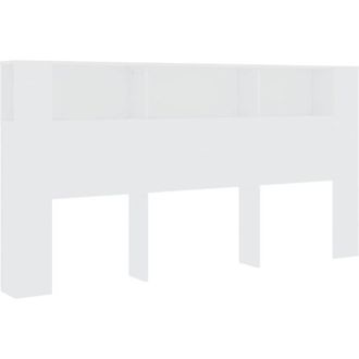 vidaXL Mueble Cabecero Blanco 200x18,5x104,5 Cm Vidaxl