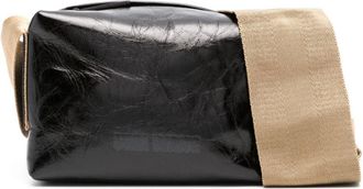 Uma Wang structured cross-body leather bag - women - Calf Leather/Carbon Fiber - One Size - Black