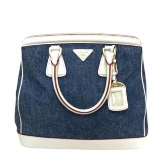 Prada Pre-owned Bn2441 Handbag - Dames - Pre-owned - Blauw - Maat: ONE Size Leer