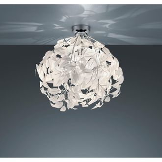 Reality Plaf&oacute;n Decorativo Lavable Hojas Blancas Leavy Trio Iluminaci&oacute;n