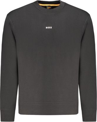 HUGO BOSS Black Cotton Men Mens Sweatshirt