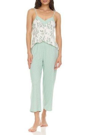 Flora Nikrooz Amari Camisole, Shorts & Pants 3-Piece Pajamas in Sage at Nordstrom Rack, Size X-Large