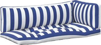 vidaXL Coj&iacute;n De Exterior Tela Azul Y Blanco 103 X 58 X 10 Cm Vidaxl