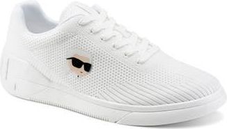 Karl Lagerfeld Knit T-Toe Karl Head Sneaker in White at Nordstrom Rack, Size 10.5