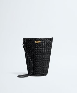Bottega Veneta Borsa a secchiello per smartphone Bacio - Nero - Donna - U