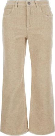 Isabel Marant Denim cinque tasche - Dames - Wijde Broeken - Beige - 2XS - Denim - Broeken